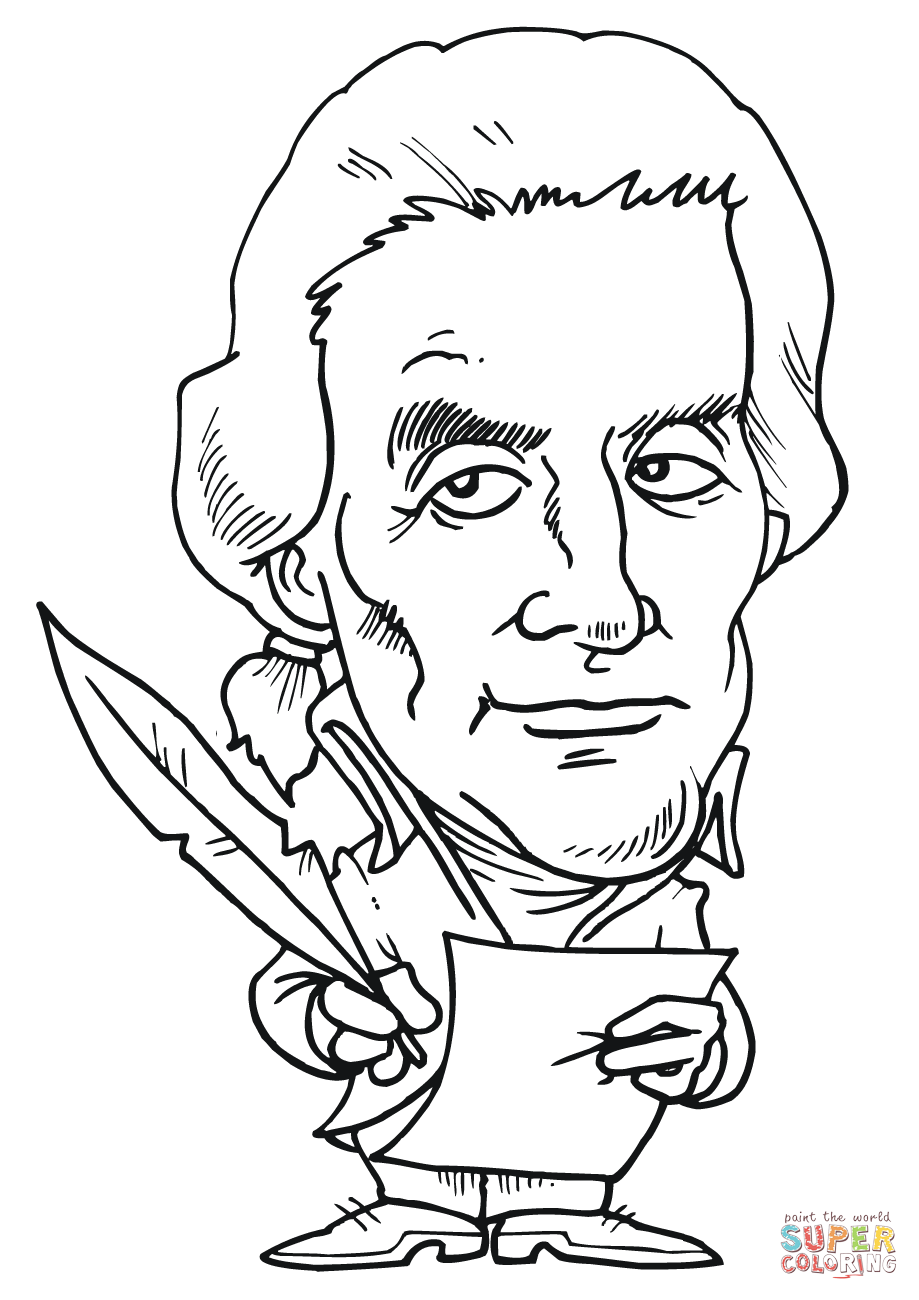 919x1300 Thomas Jefferson 3rd President Coloring Pages Day For Auto Market