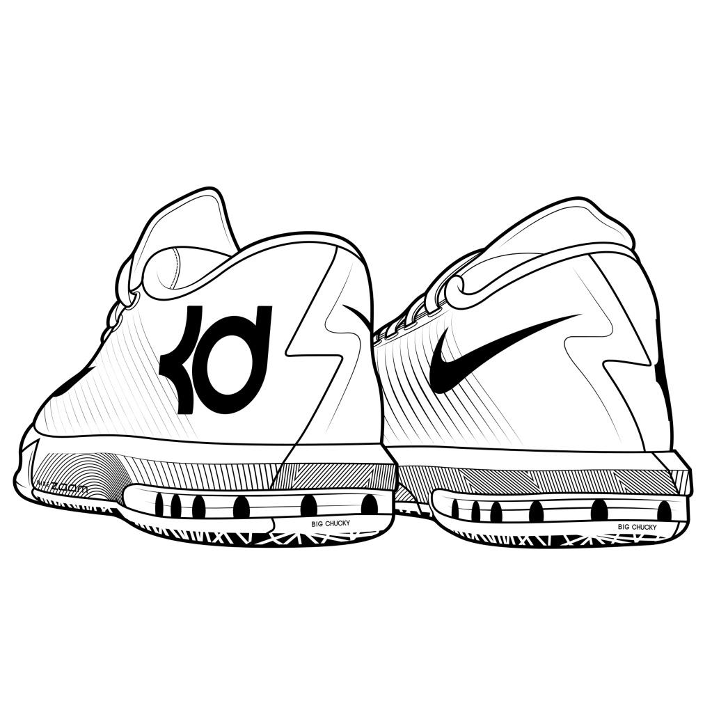 Lebron James Shoes Coloring Pages 1023x1023 Lebron James Shoes Coloring Pages