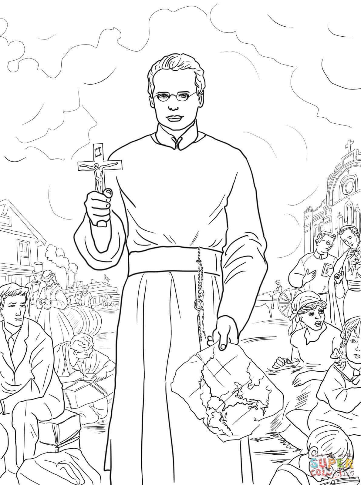 St Anthony Coloring Sheet 1190x1600 St Anthony Coloring Sheet