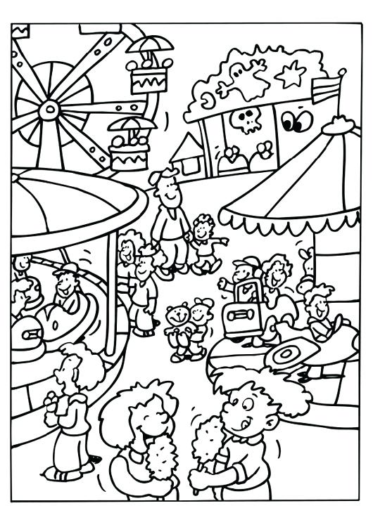 Coloring Page Carnival County Fair Carnival And Amusement Park 530x750 Coloring Page Carnival County Fair Carnival And Amusement Park