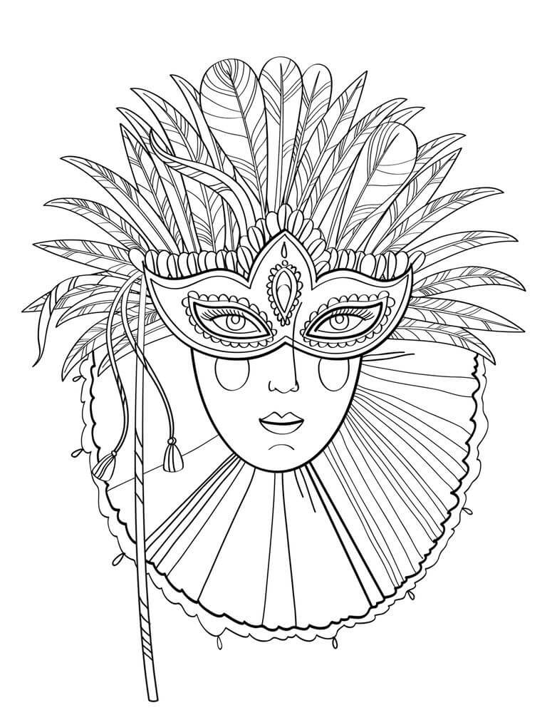 768x1010 Free Printable Mardi Gras Coloring Pages