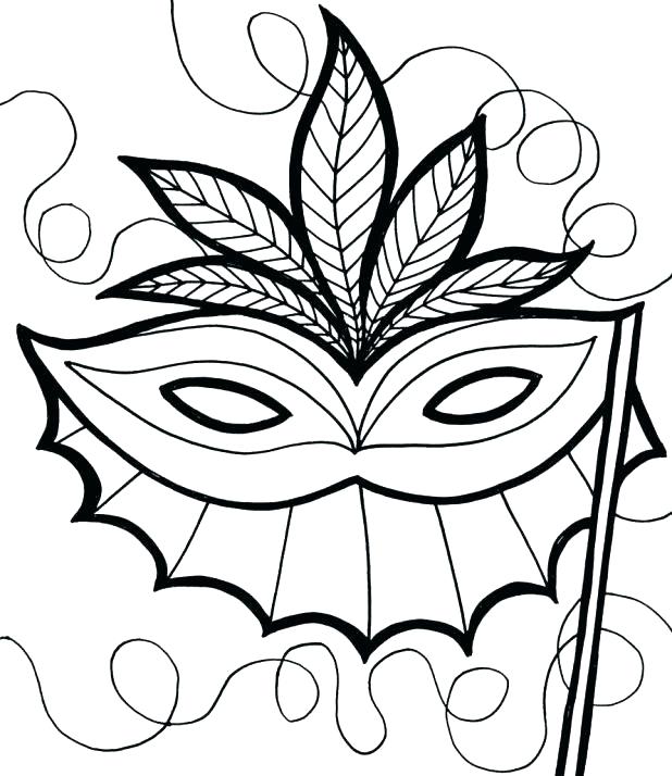 Carnival Mask Coloring Page at GetColorings.com | Free printable ...