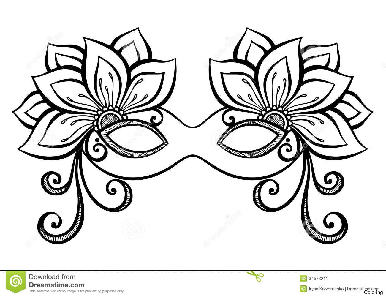 1300x1000 Mardi Gras Masks Coloring Pages Mosm