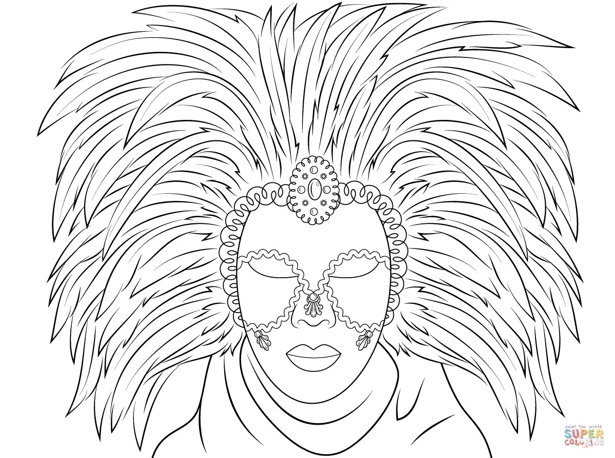 1199x894 Venetian Mask Coloring Page Free Printable Pages Exceptional Mardi