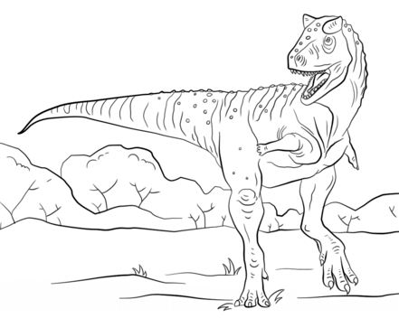 441x363 Jurassic Park Dilophosaurus Coloring Page