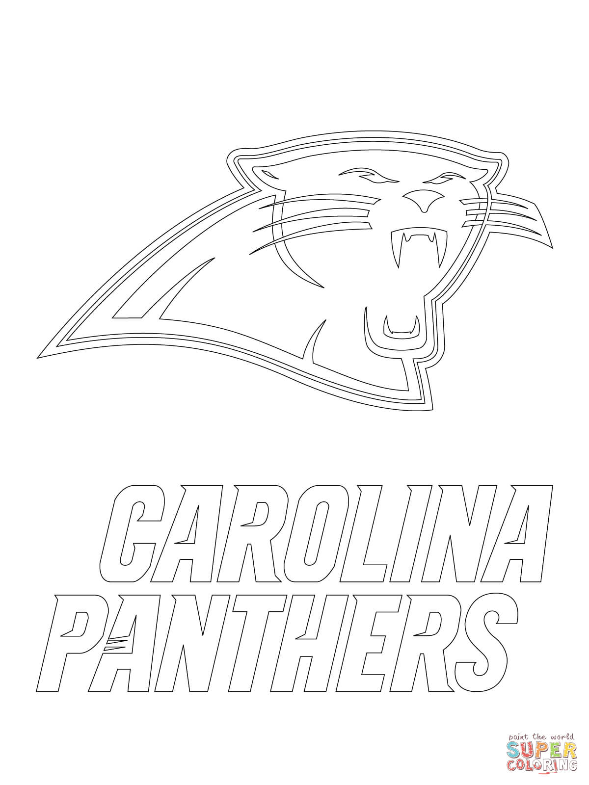 1200x1600 Carolina Panthers Coloring Pages Carolina Panthers Logo Coloring