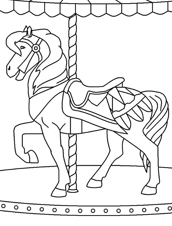 600x784 Carnival Carousel Horse Coloring Pages Carnival Carousel Horse