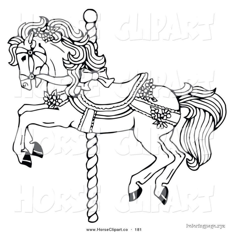 Carousel Animals Coloring Pages at GetColorings.com | Free printable ...