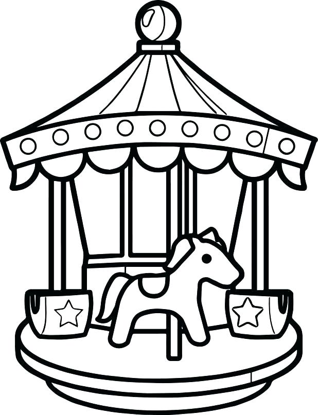 618x807 Carousel Coloring Pages Horse Coloring Pages Free Printable