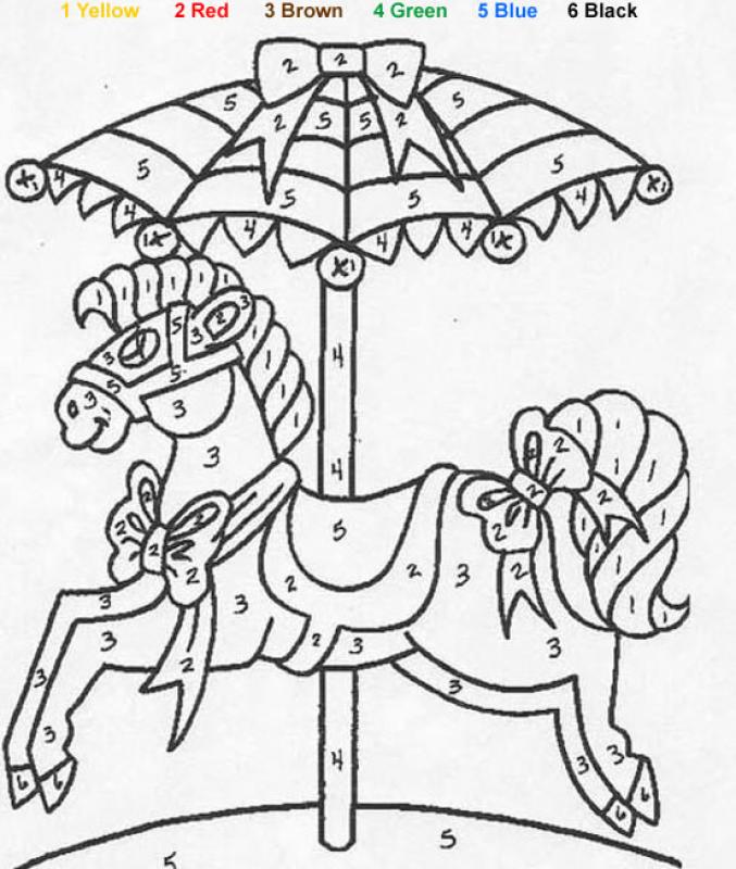 677x800 Carousel Coloring Pages