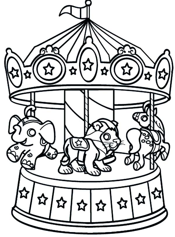 600x810 Carnival Carousel Animal Coloring Pages Best Place To Color