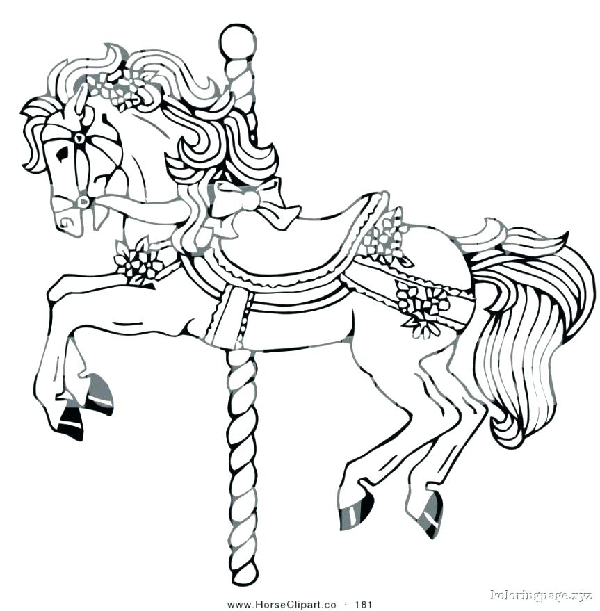 863x879 Carouselnimals Coloring Pages Carousel Coloring Pages Images