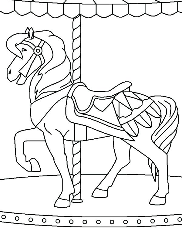 600x784 Carnival Coloring Page Carousel Horse Coloring Page As Carnival