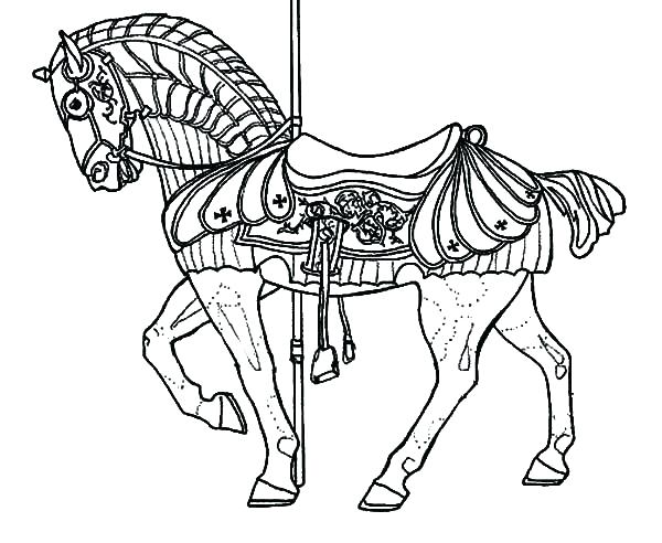 600x492 Carousel Coloring Page Carousel Horse Coloring Pages Carousel War