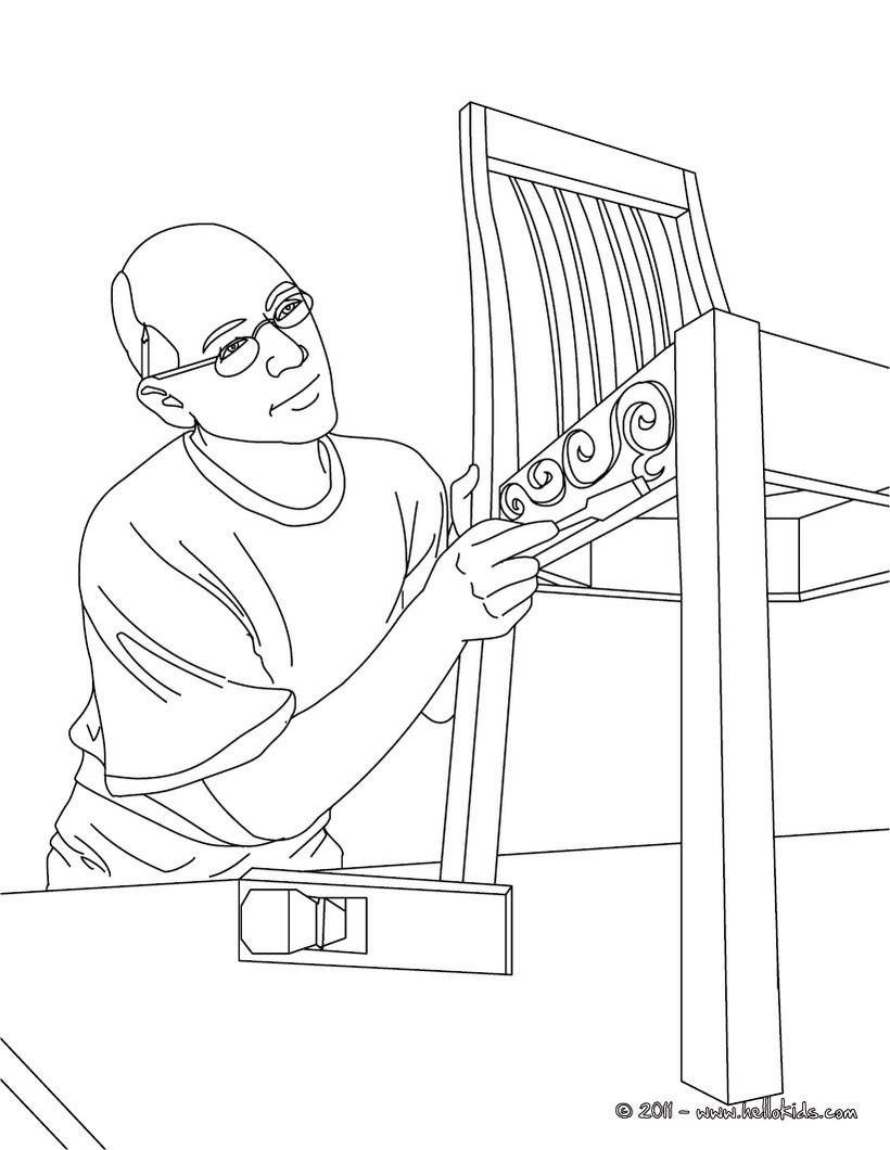 820x1060 Carpenter Job Coloring Page. Amazing Way For Kids To Discover Job
