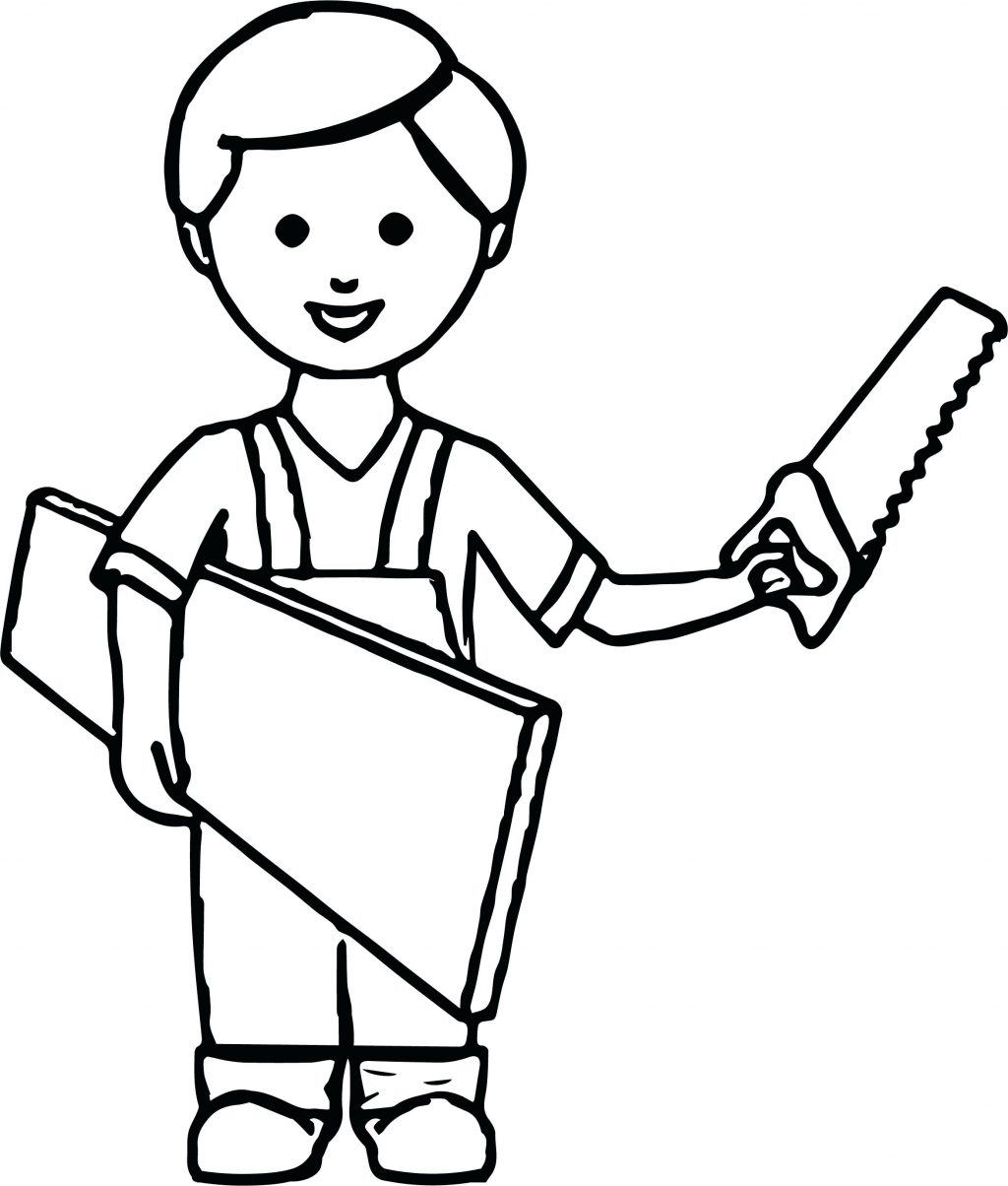 1024x1204 Coloring Page ~ Boy Coloring Page Carpenter Pages New Baby Boy