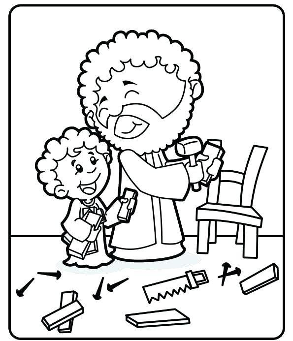 595x693 St Joseph Coloring Page Grandmaman.site