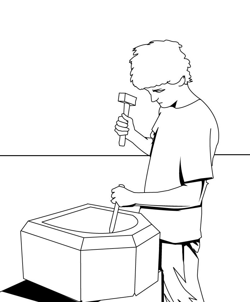 808x977 Carpenter Coloring Page