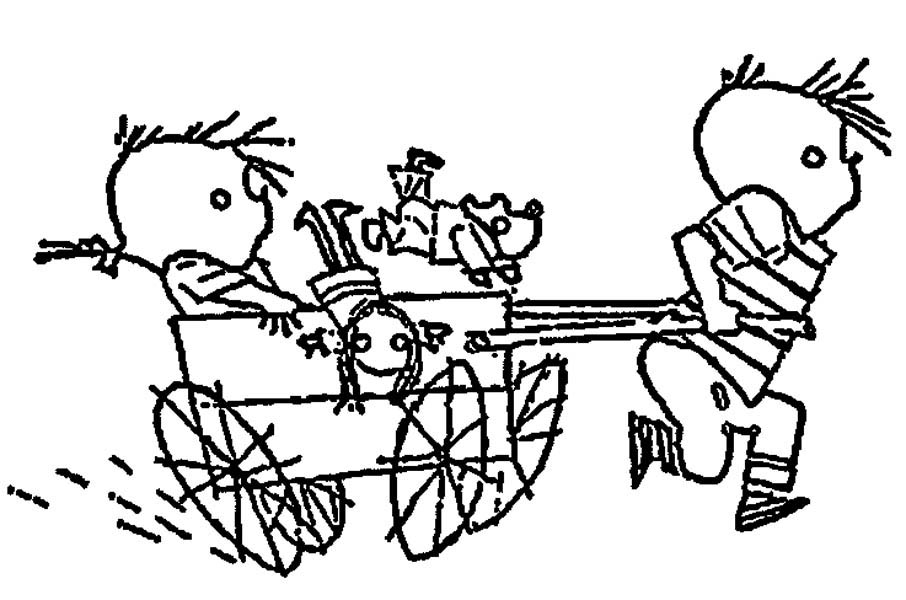 Jip Pull Janneke In A Carriage In Jip And Janneke Coloring Pages 906x600 Jip Pull Janneke In A Carriage In Jip And Janneke Coloring Pages
