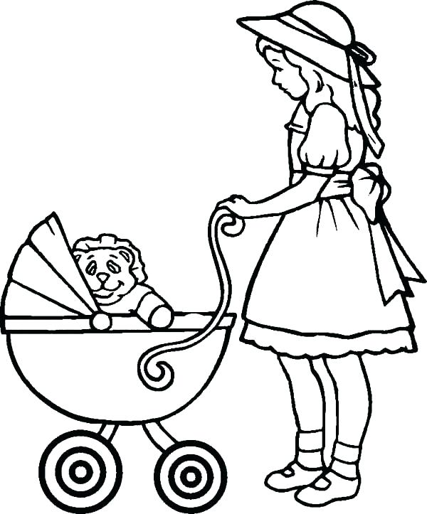 Baby Carriage Coloring Page Coloring Pages For Babies Babies 600x723 Baby Carriage Coloring Page Coloring Pages For Babies Babies