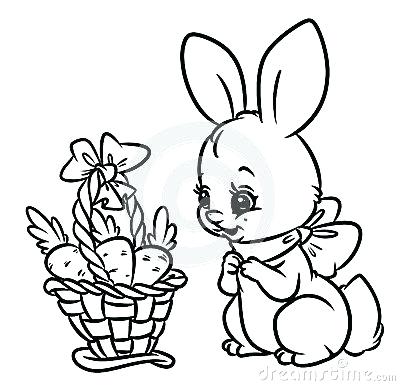 400x386 Carrot Coloring Page Bunny Basket Carrots Coloring Pages Image
