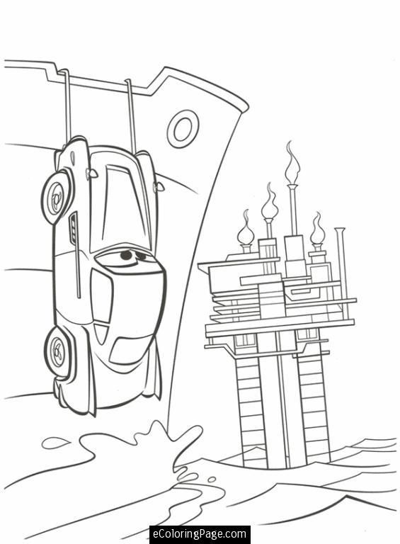 565x768 Cars 2 Printable Coloring Pages Cars 2 Finn Mcmissile Hiding