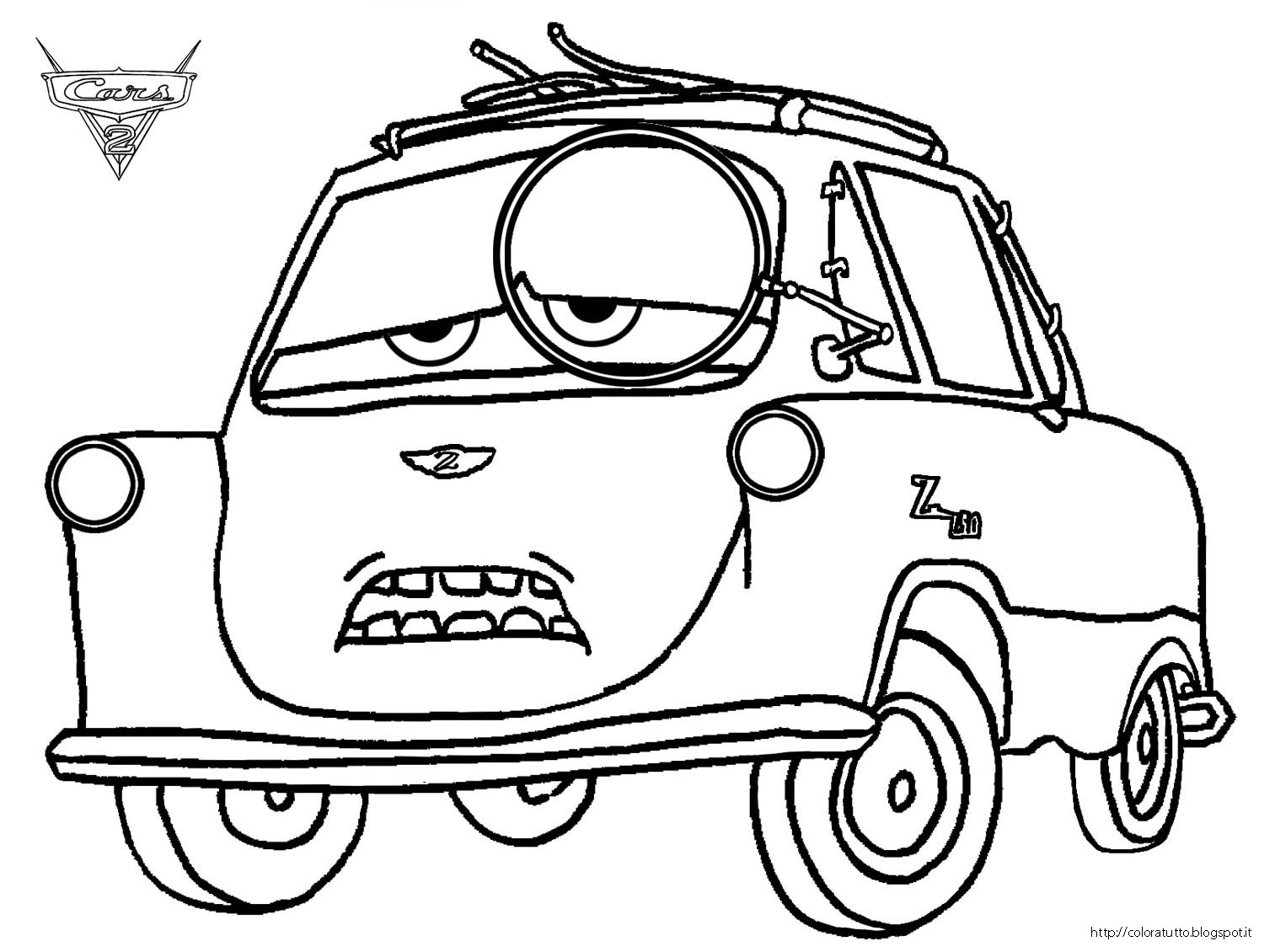 Cars 2 Coloring Pages at GetColorings.com | Free printable colorings ...
