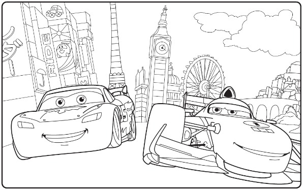 596x374 Coloring Pages For Boys Cars 2