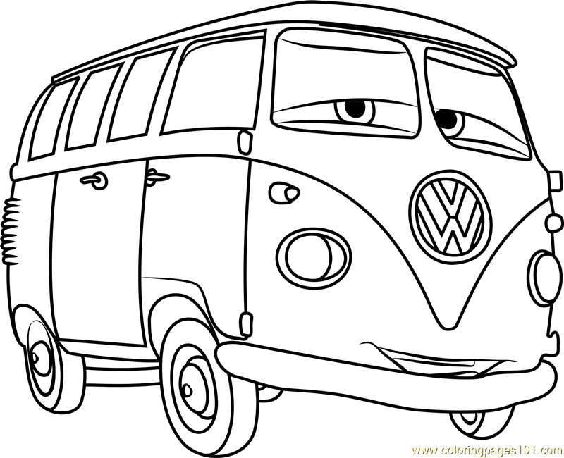 800x650 Fillmore From Cars 3 Coloring Page