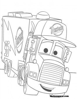 264x338 Free For Kids Mack Car 2 Coloring Pages Disney