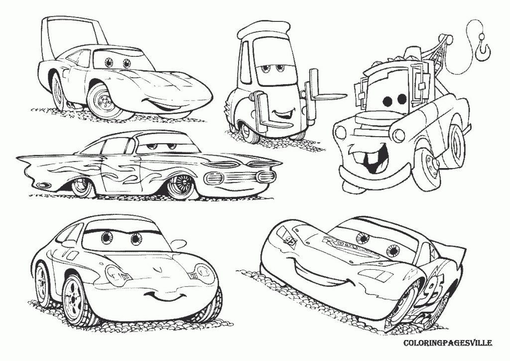 1024x724 Lightning Mcqueen And Friends Coloring Pages