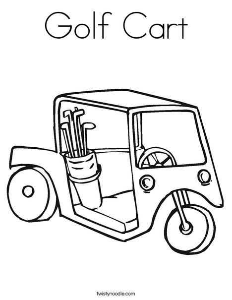 468x605 Golf Cart Coloring Page