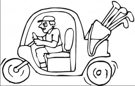 466x298 Golf Cart Coloring Page Amp Coloring Book