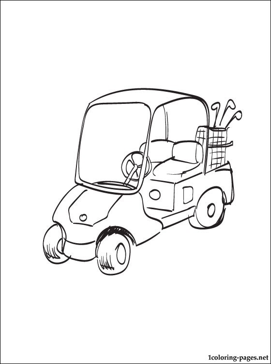 560x750 Golf Cart Coloring Page Coloring Pages