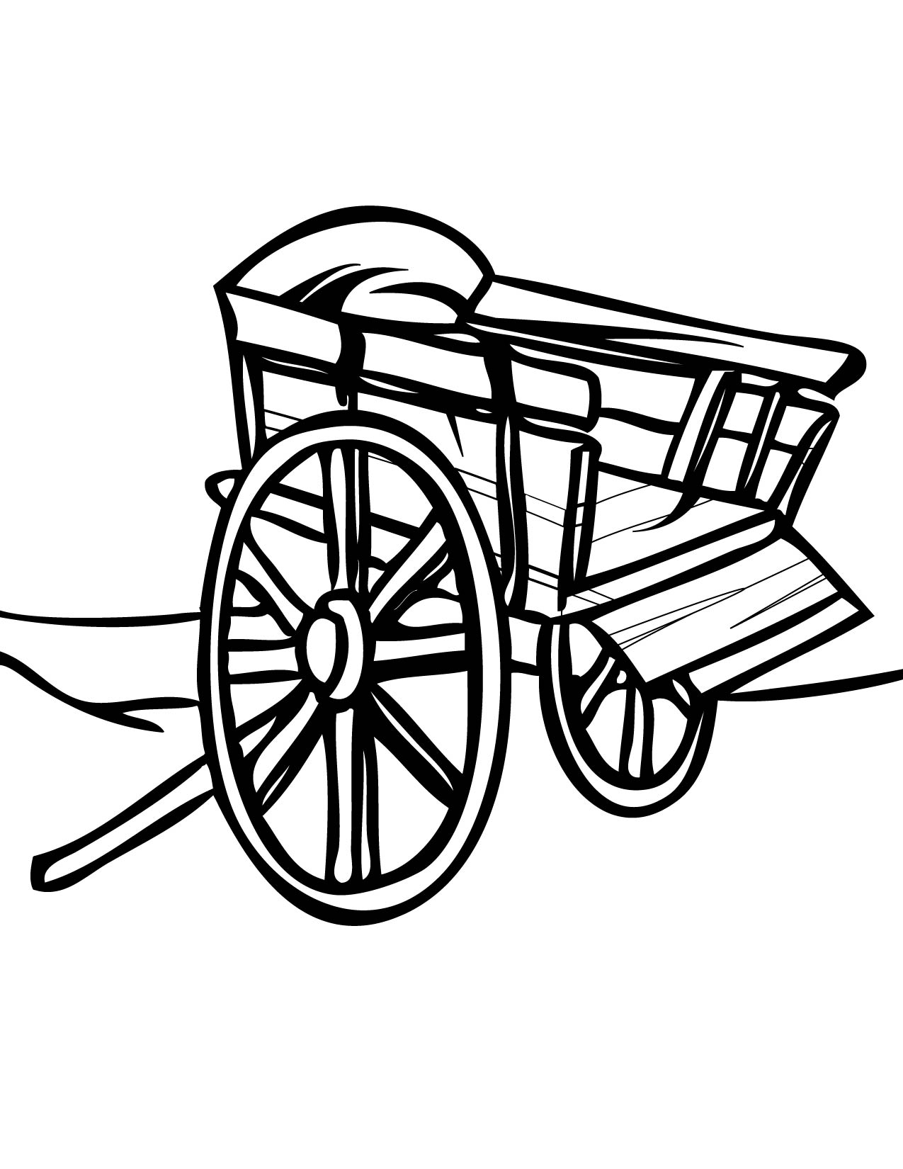1275x1650 Cart Coloring Page
