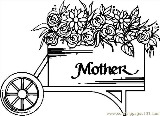 650x474 Flower Cart Coloring Page