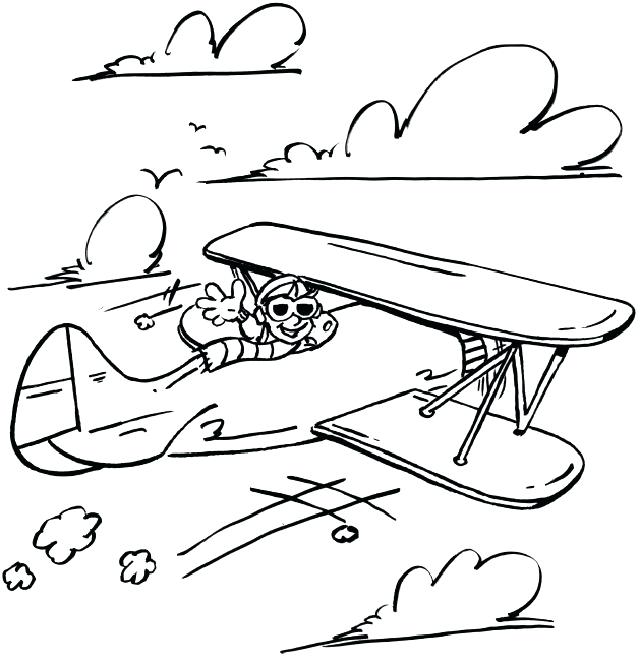 Cartoon Airplane Coloring Pages at GetColorings.com | Free printable ...