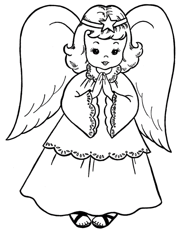 700x889 Angel Coloring Pages Free