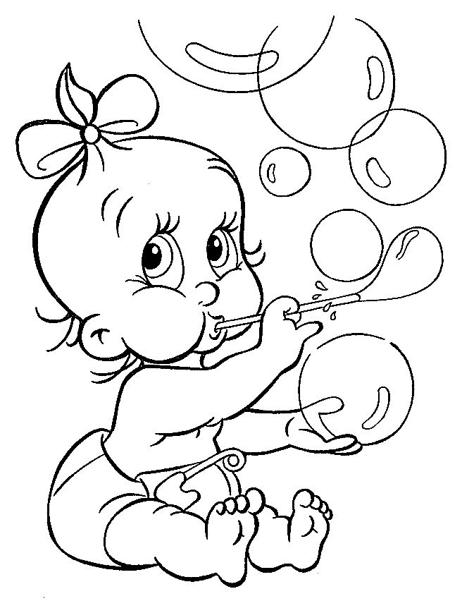 Cartoon Baby Coloring Pages at GetColorings.com | Free printable ...