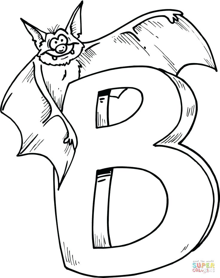 736x930 Bat Coloring Sheet Letter B Is For Bat Coloring Page From Learn