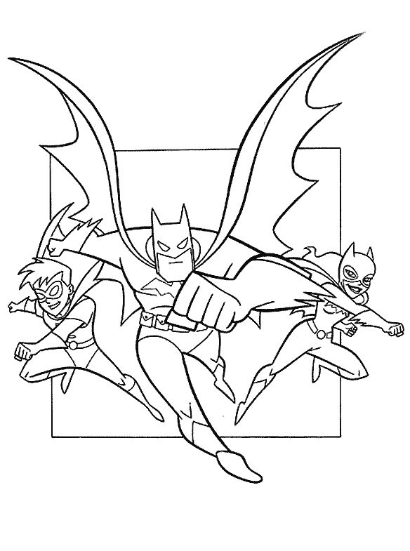 Cartoon Batman Coloring Pages