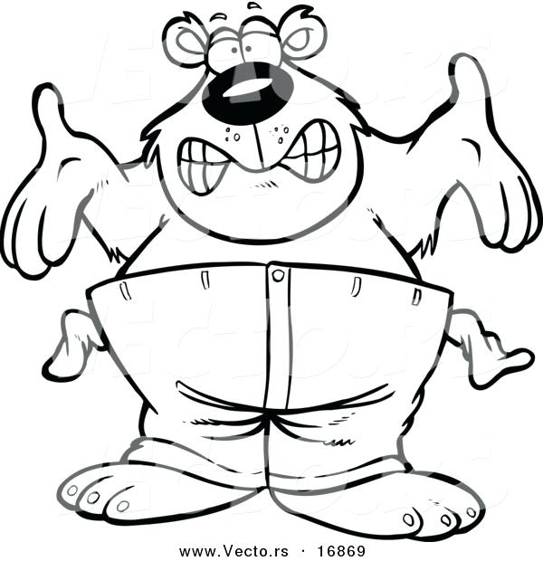 Grizzly Bear Coloring Pages As Stunning Vector Of A Cartoon Broke 600x620 Grizzly Bear Coloring Pages As Stunning Vector Of A Cartoon Broke