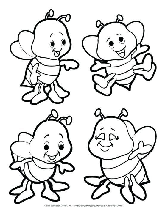 554x720 Bees Coloring Pages Cartoon Bee Coloring Page Ebestbuyvn.co