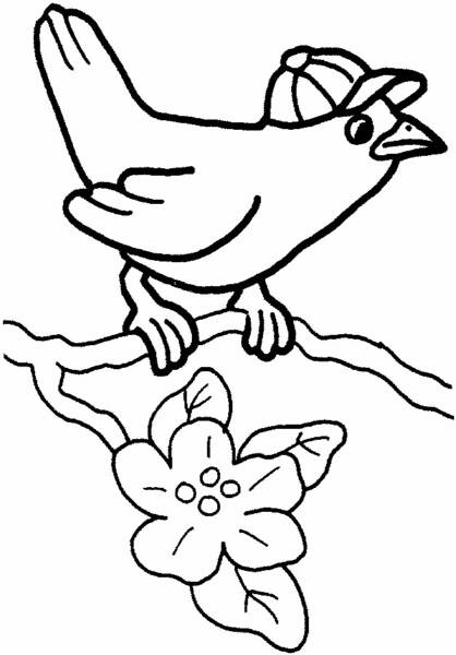 418x600 Cartoon Bird Coloring Pages