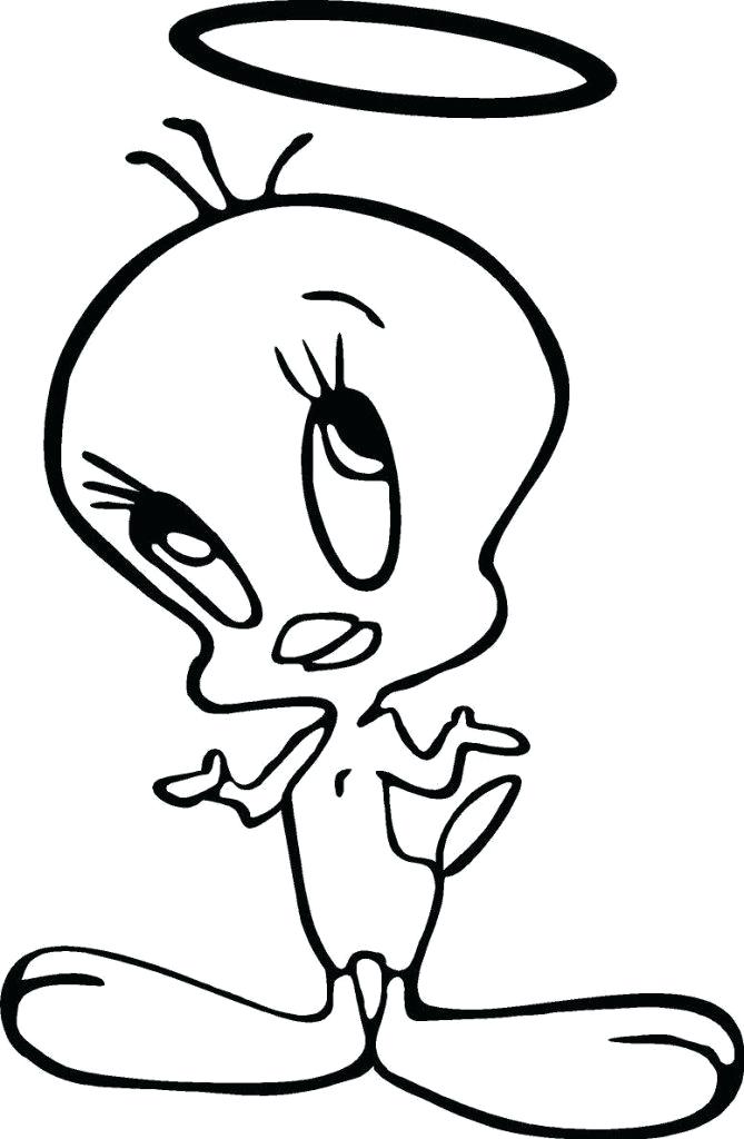 669x1024 Coloring Pages Tweety Bird Baby Bird Coloring Pages With Flowers
