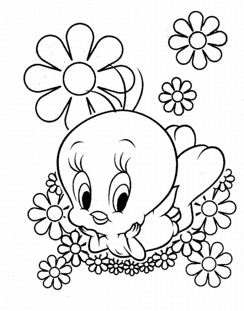 803x1024 Disney Cartoon Of Tweety Bird Coloring Pages Bleupnr