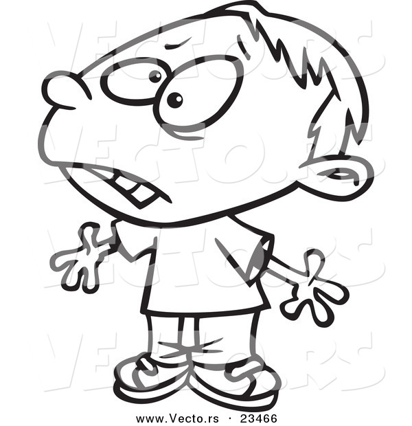 Cartoon Vector Of Cartoon Upset Boy 600x620 Cartoon Vector Of Cartoon Upset Boy