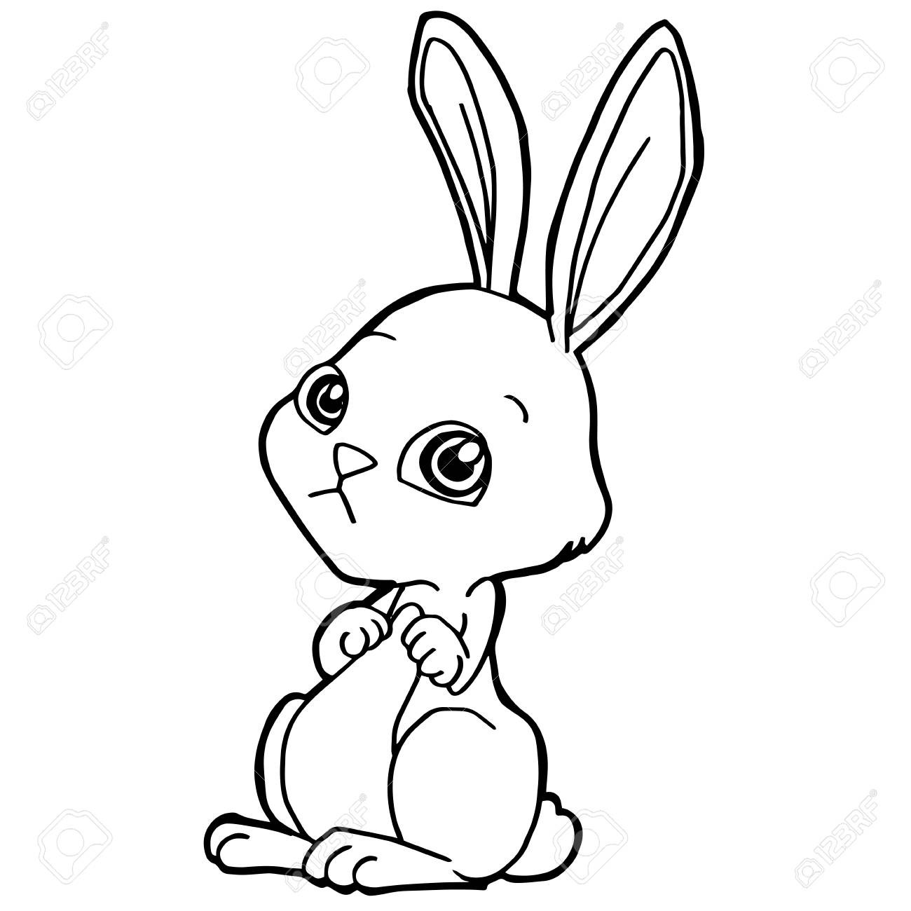 1300x1300 Coloring Pages Of Cute Rabbits New Cartoon Cute Rabbit Coloring