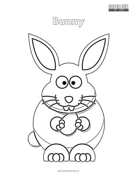 464x600 Cartoon Bunny Coloring Page