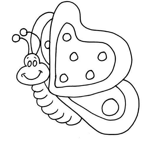 Cartoon Butterflies Coloring Pages Color Bros 485x485 Cartoon Butterflies Coloring Pages Color Bros